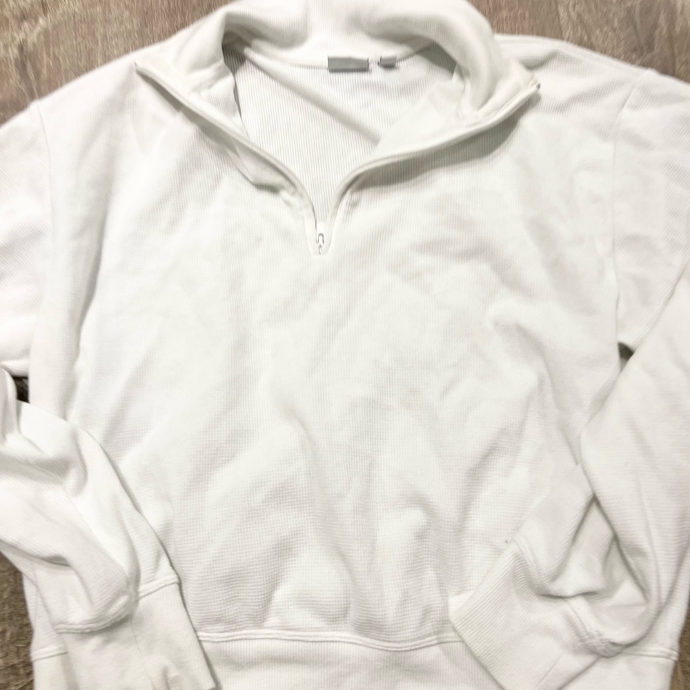 Aritzia White Half Zip